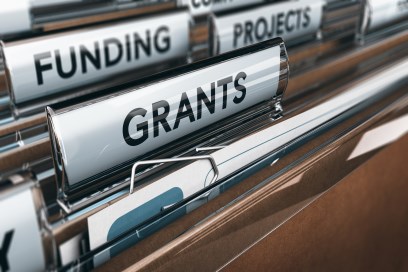 File Folder Labeled Grants